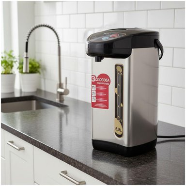 TERMO HERVIDOR ELÉCTRICO DE 6.8 LITROS 750W DISPENSADOR APAGADO AUTOMÁTICO - 1