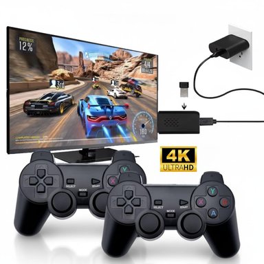 MINI CONSOLA RETRO PORTÁTIL DE TV X2 PRO 4K UHD 10000 JUEGOS 2 MANDOS INALÁMBRICOS - 1