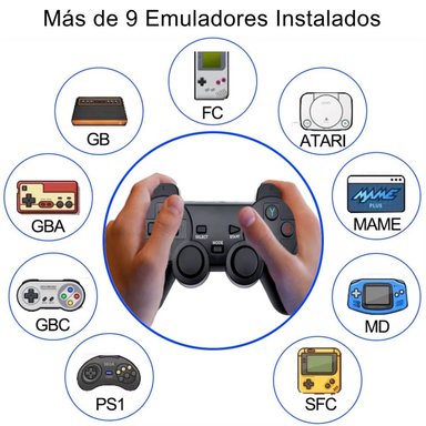 MINI CONSOLA RETRO PORTÁTIL DE TV X2 PRO 4K UHD 10000 JUEGOS 2 MANDOS INALÁMBRICOS - 2