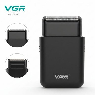 MÁQUINA AFEITADORA ELÉCTRICA RECARGABLE SHAVER VGR V-390 2 EN 1 RASURADORA PATILLERA - 1