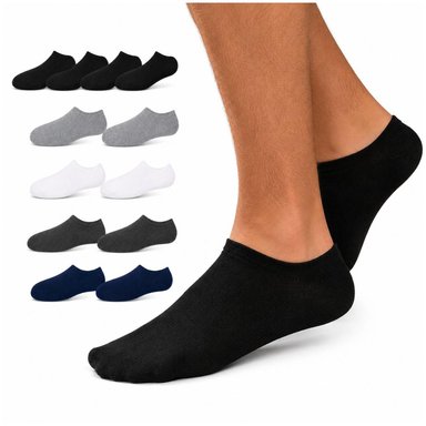 PACK X12 PARES DE MEDIAS TALONERAS PARA HOMBRE TRANSPIRABLES TALLA 40-45 - 7