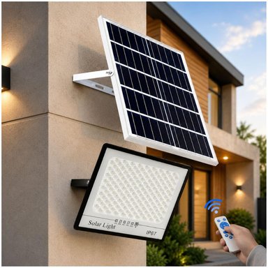 LÁMPARA PANEL SOLAR REFLECTOR 800W IMPERMEABLE 644 LEDS CONTROL REMOTO - 3