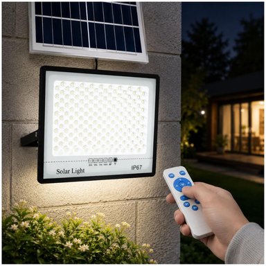 LÁMPARA PANEL SOLAR REFLECTOR 800W IMPERMEABLE 644 LEDS CONTROL REMOTO - 6