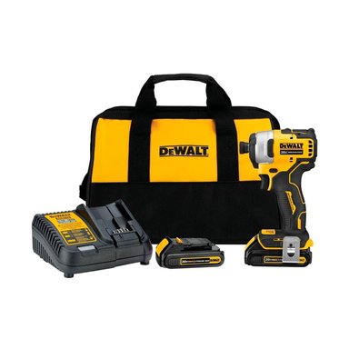 ATORNILLADOR IMPACTO DEWALT 1/4' 20V ATOMIC BRUSHLESS + 2