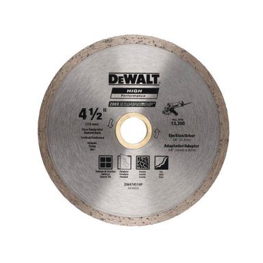 DISCO DIAMANTADO 4-1/2' CONTINUO - PACK 5 UNID - DEWALT