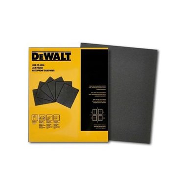 LIJA EN PLIEGO AL AGUA GRANO 100 OXIDO ALUMINIO - PACK X 25 UNID  DEWALT