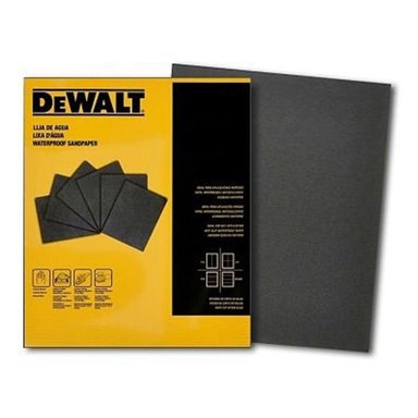 LIJA EN PLIEGO AL AGUA GRANO 220 OXIDO ALUMINIO - PACK X 25 UNID  DEWALT