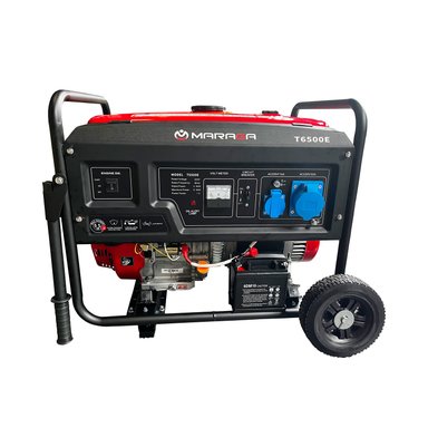 GENERADOR A GASOLINA MARAGA T6500 5.5 KW 220V MONOF. + ENCENDIDO ELÉCTRICO CON BATERÍA + LLANTAS +MANIJA