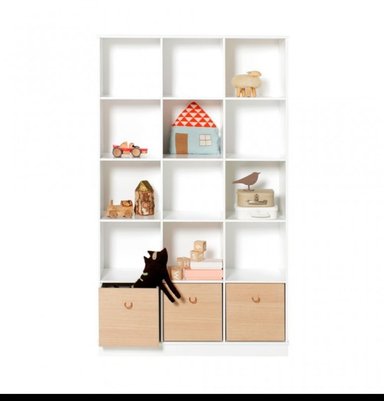 ESTANTE R&R MUEBLES OLIVER BLANCO JUVENIL PRÁCTICO 3X5