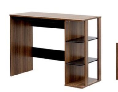 ESCRITORIO R&R MUEBLES RRC-051 120 CM X 50 CM MODERNO CON ESTANTE 3 NIVELES MARRÓN CON NEGRO