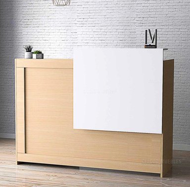 ESCRITORIO R&R MUEBLES RRC-069 140 CM X 45 CM PARA RECEPCIÓN MODERNO CELGA HAYA CON BLANCO