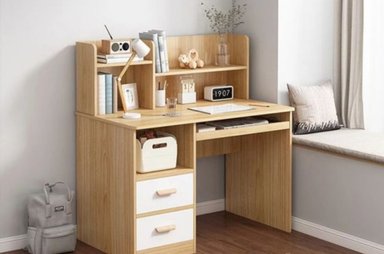 ESCRITORIO R&R MUEBLES ALMA 80 CM X 45 CM ESTILO NÓRDICO 2 CAJONES