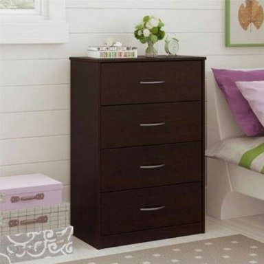 COMODA R&R MUEBLES JHON MODERNA 4 CAJONES MARRON