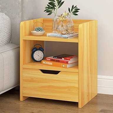 VELADOR R&R MUEBLES MODERNO RAMÍREZ 1 CAJÓN 1 COMPARTIMIENTO RRC-105 HAYA