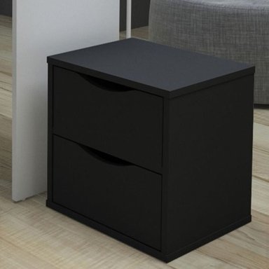 MESA NOCHE R&R MUEBLES PACHACAMAC 2 CAJONES RRC-106 NEGRO