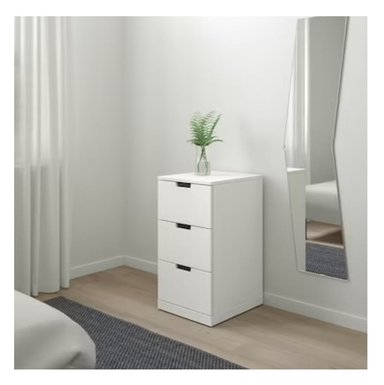 COMODA R&R MUEBLES ANDREA MODERNA 3 CAJONES BLANCO
