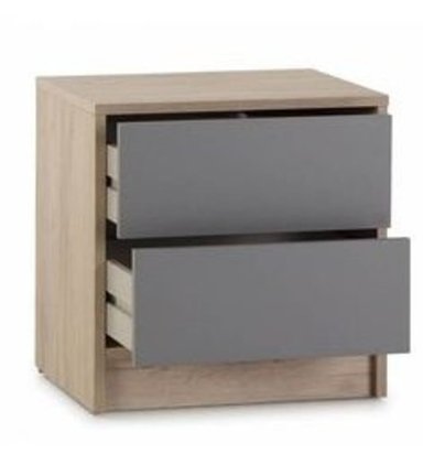 VELADOR R&R MUEBLES ESTILO NÓRDICO MABEL 2 CAJONES RRC-111 MULTICOLOR