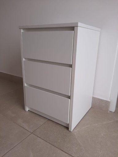 VELADOR R&R MUEBLES MODERNO MAGGI 3 CAJONES BLANCO
