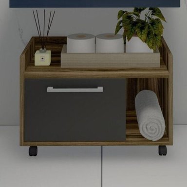 MUEBLE DE BAÑO R&R MUEBLES RRC-129 MULTICOLOR ORGANIZADOR MODERNO ARKANSAS CON RUEDAS