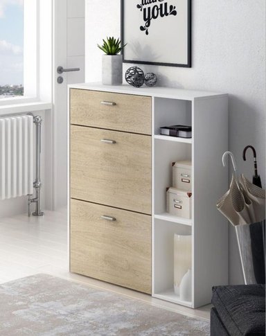 ZAPATERA R&R MUEBLES PAOLA MULTICOLOR MODERNA