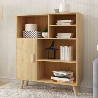 ESTANTE R&R MUEBLES MARRÓN VINTAGE SANDRO 1 PUERTA