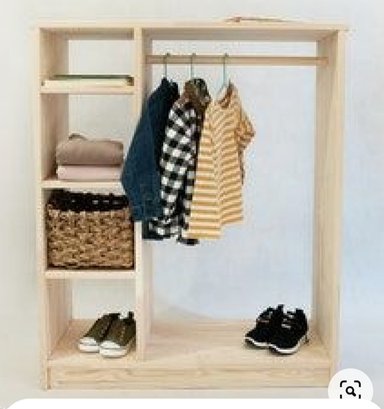 MINI ROPERO R&R MUEBLES MICHAEL ABIERTO VINTAGE MICHELLE MARRON CLARO