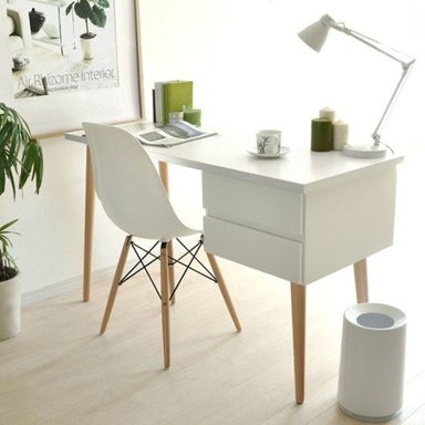 ESCRITORIO R&R MUEBLES RRC-224 120 CM X 49 CM BLANCO VINTAGE CARLOTA 2 CAJONES