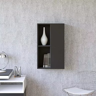 ESTANTE R&R MUEBLES RRC-271 NEGRO FLOTANTE KAY 1 PUERTA