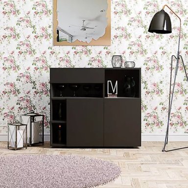 APARADOR R&R MUEBLES RRC-280 MELAMINA DE 18 MM. 2 PUERTAS 1 CAJÓN VAJILLERO ORGANIZADOR CESÁR