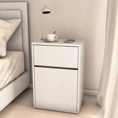 VELADOR R&R MUEBLES CON ZAPATERA MODERNA NATIE RRC-289 BLANCO