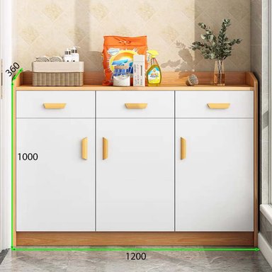 MUEBLE ORGANIZADOR PARA COCINA R&R MUEBLES ARLETT 3 CAJONES 120CM RYR MUEBLES - 2