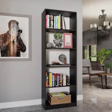 ESTANTE R&R MUEBLES ALEX NEGRO MODERNO