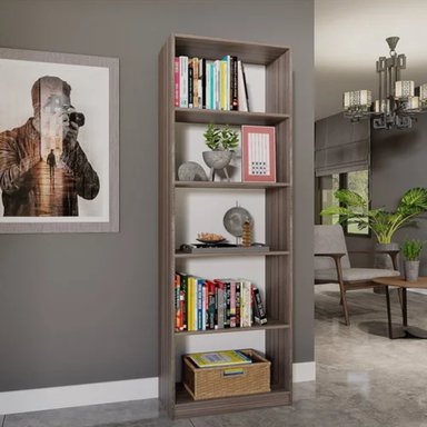 ESTANTE R&R MUEBLES ALEX MARRÓN MODERNO