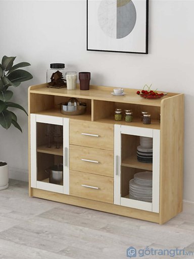 MUEBLE ORGANIZADOR DE COCINA R&R MUEBLES SARA 2 REPISAS 3 CAJONES MODERNO RYR MUEBLES