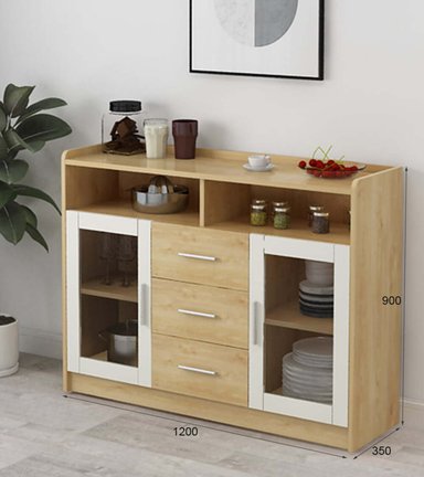 MUEBLE ORGANIZADOR DE COCINA R&R MUEBLES SARA 2 REPISAS 3 CAJONES MODERNO RYR MUEBLES - 2