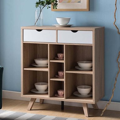 APARADOR R&R MUEBLES EDSON MELAMINA 18MM 2 CAJONES MODERNO 91.5CM