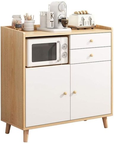 MUEBLE DE MICROONDAS R&R MUEBLES RRC-364 2 CAJONES MULTIUSOS ESTEFANIA PUERTAS