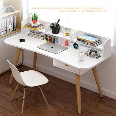 ESCRITORIO R&R MUEBLES ALESSIA 120 CM X 48 CM BLANCO VINTAGE