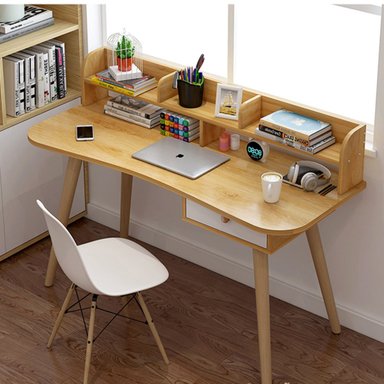 ESCRITORIO R&R MUEBLES ALESSIA 120 CM X 48 CM HAYA/BLANCO VINTAGE