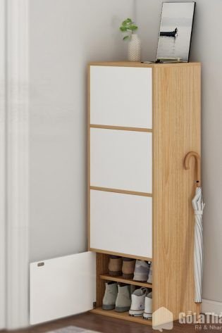 ZAPATERA R&R MUEBLES ADEF MULTICOLOR VINTAGE 4 PUERTAS