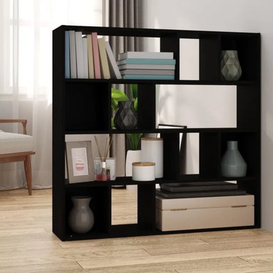 ESTANTE R&R MUEBLES LEOPOLD NEGRO MODERNO