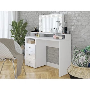 TOCADOR R&R MUEBLES SONA BLANCO MODERNO CON LUCES