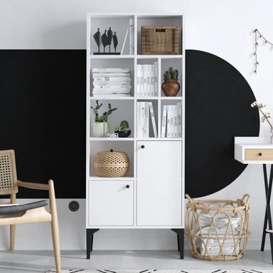 ESTANTE R&R MUEBLES ZENITH BLANCO MODERNO