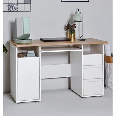 ESCRITORIO MODERNO R&R MUEBLES MELTY 120 CM X 59 CM BLANCO