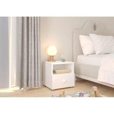 MESA NOCHE R&R MUEBLES MODERNO CAMUS BLANCO