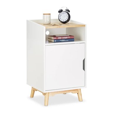 MESA NOCHE R&R MUEBLES MODERNO SHURA BLANCO