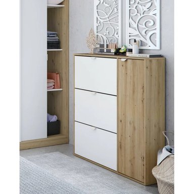 ZAPATERA R&R MUEBLES ERINA MARRÓN CLARO MODERNO