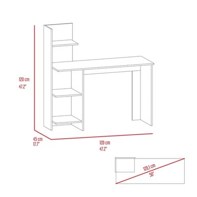 ESCRITORIO MODERNO R&R MUEBLES HARUKA 120 CM X 45 CM DUNA - 3