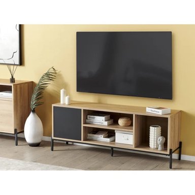 MUEBLE PARA TV R&R MUEBLES AKIO 55' MODERNO MARRON - 1