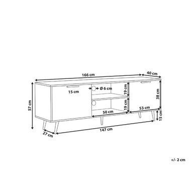 MUEBLE PARA TV R&R MUEBLES YUBABA 55' MODERNO NEGRO - 3